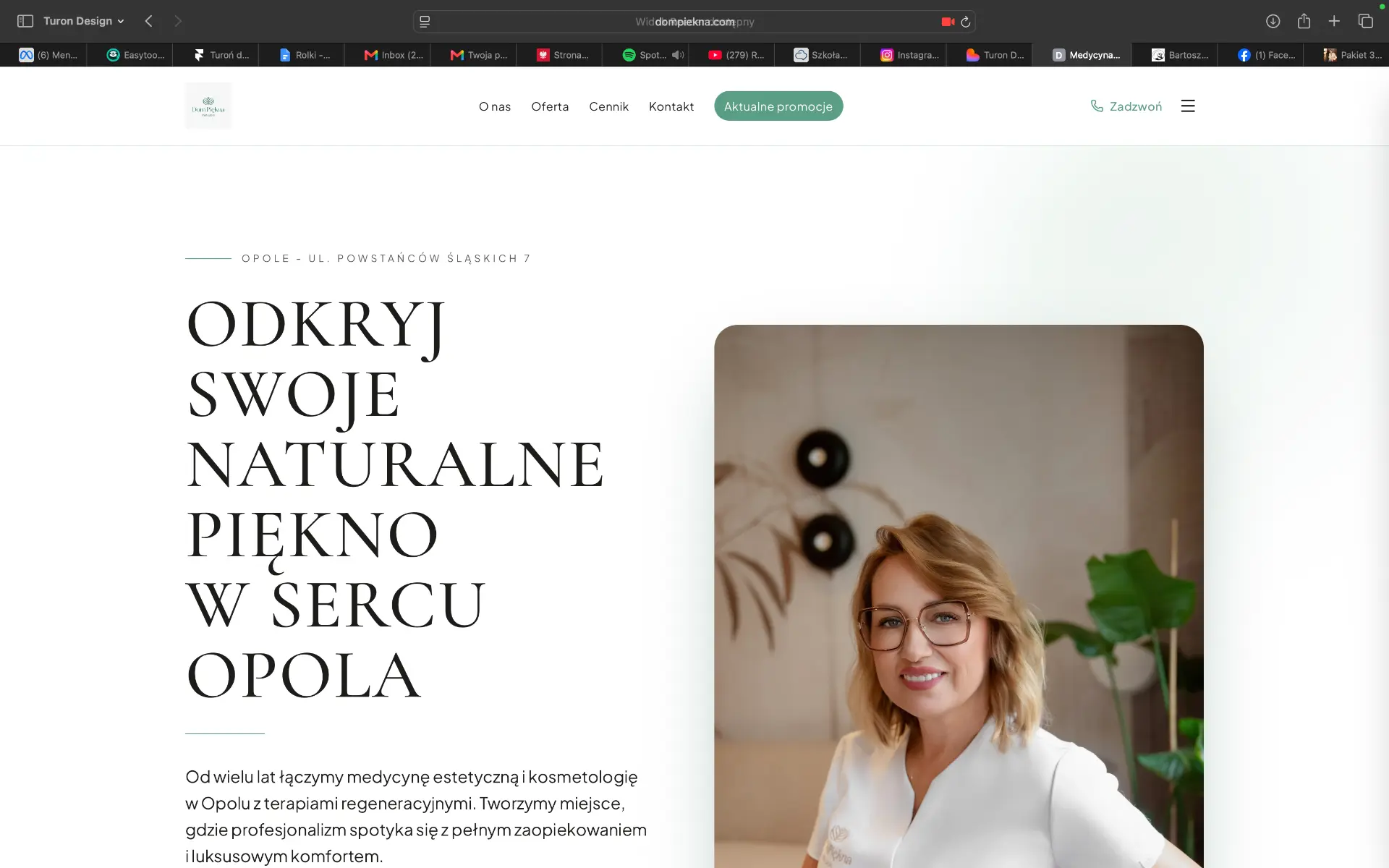Strona główna Domu Piękna w Opolu